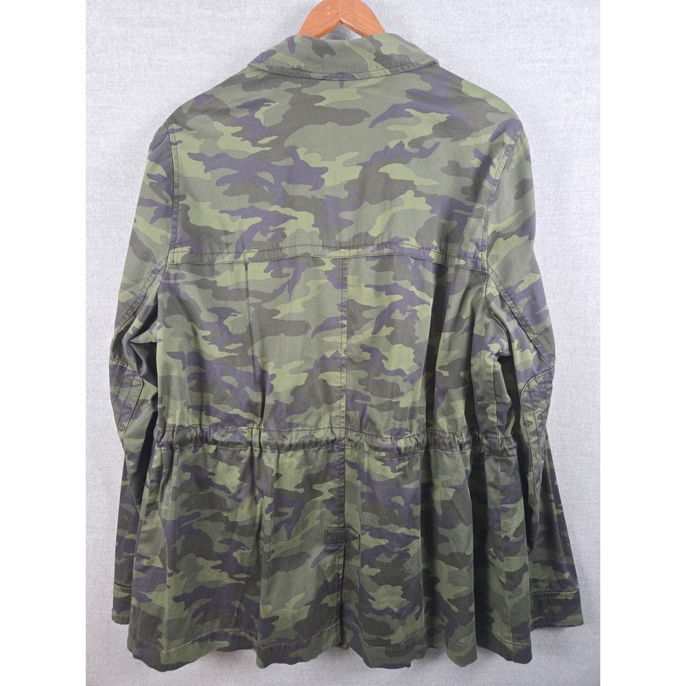 Lane Bryant Field Utility Green Blue Camo Jacket Womens 16 Fitted Grunge NEW - Picture 6 of 13